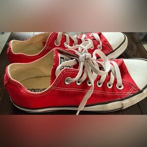 Red All Star Converse shoes size 7.5 women’s